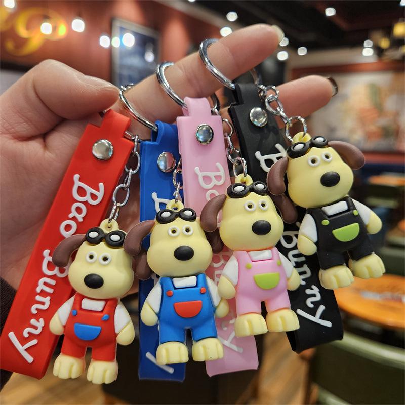 Internet-Berühmtheit Cartoon-Puppe Schlüsselanhänger Taschenanhänger Studentenanhänger Niedlicher PVC-Schlüsselanhänger Paar Auto Schmuck