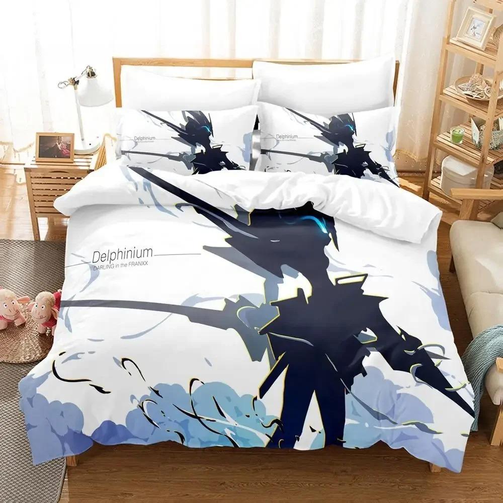 

Trendy Elegant Single Twin Full Queen King Zero Two Darling in the FranXX 002 Size Bed Aldult Kid Bedroom Sets Quilt Comforter (quilt)-EU Single(135*200cm)3pcs