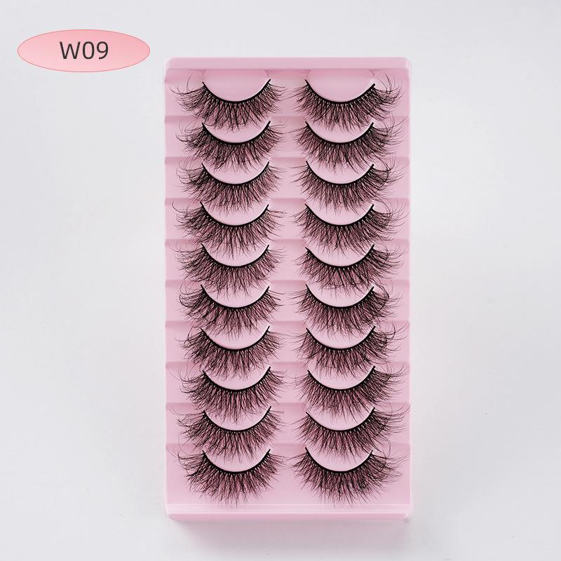 Foreign Trade 5D False Eyelashes 10 Pairs European and American Hot Sellers Three-dimensional multi-layer thick and soft natural eyelashes