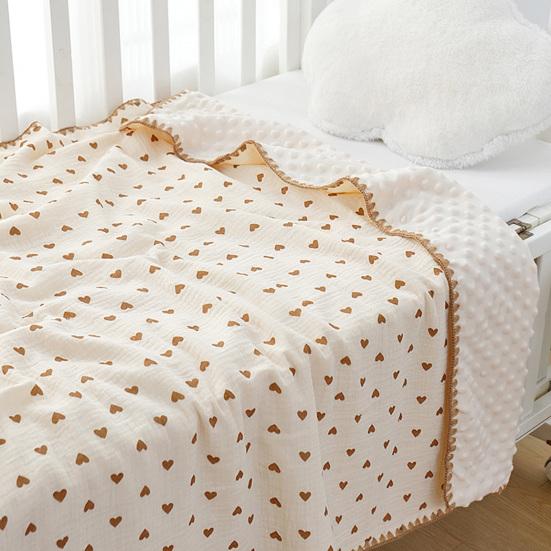 Baby Blanket Soft Double-Layer Design Printing Pattern Sleeping Blanket Easy Care Fabric Newborn Baby Blanket
