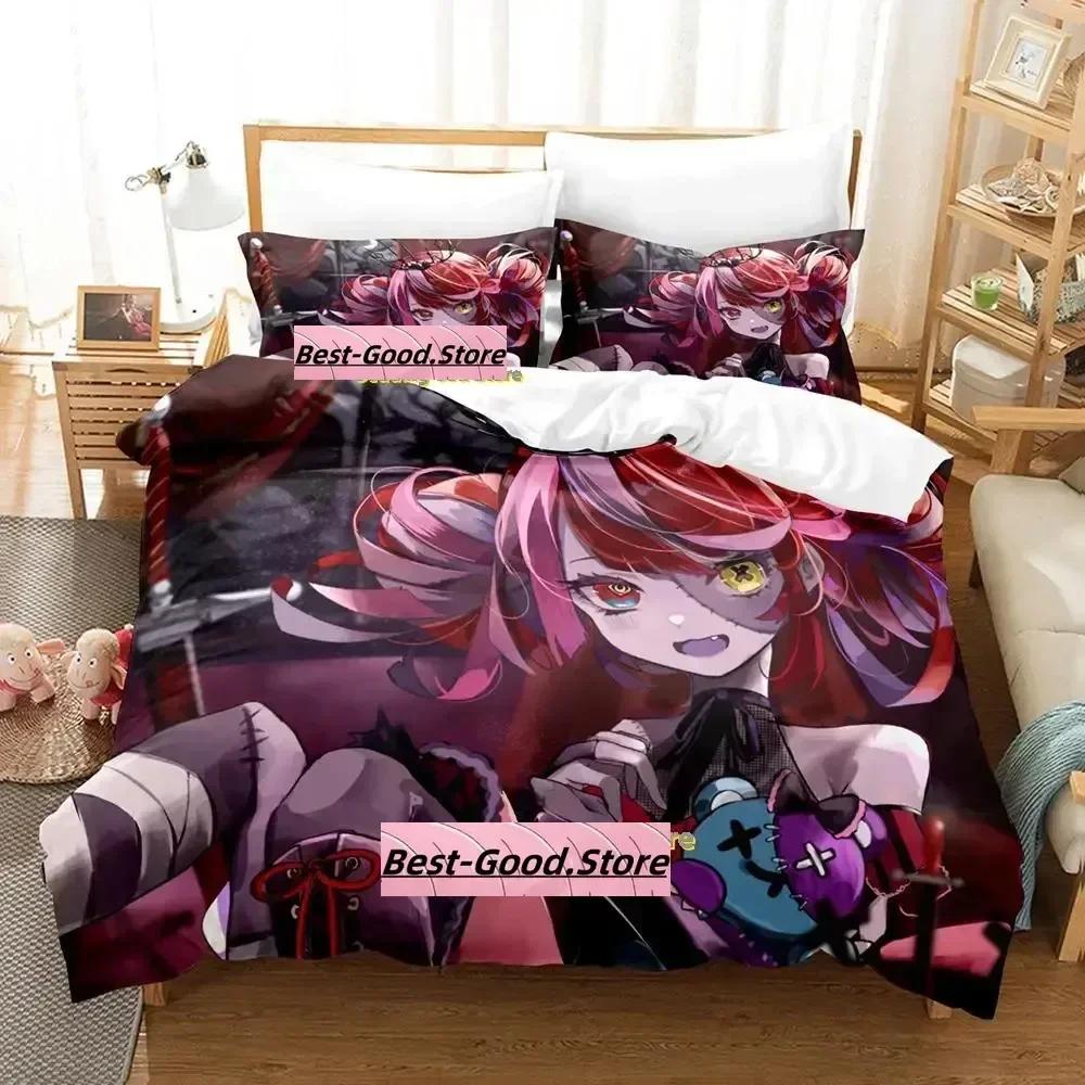 Kureiji Ollie Bedding Set Single Twin Printed Bed Set With Pillowcase Bed Duvet Cover Soft Single Double Queen Super King Size