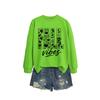 Womens Oversized Cotton Hoodie Sweatshirt Fall Print Graphic Loose Fit Long Sleeve Crew Neck
