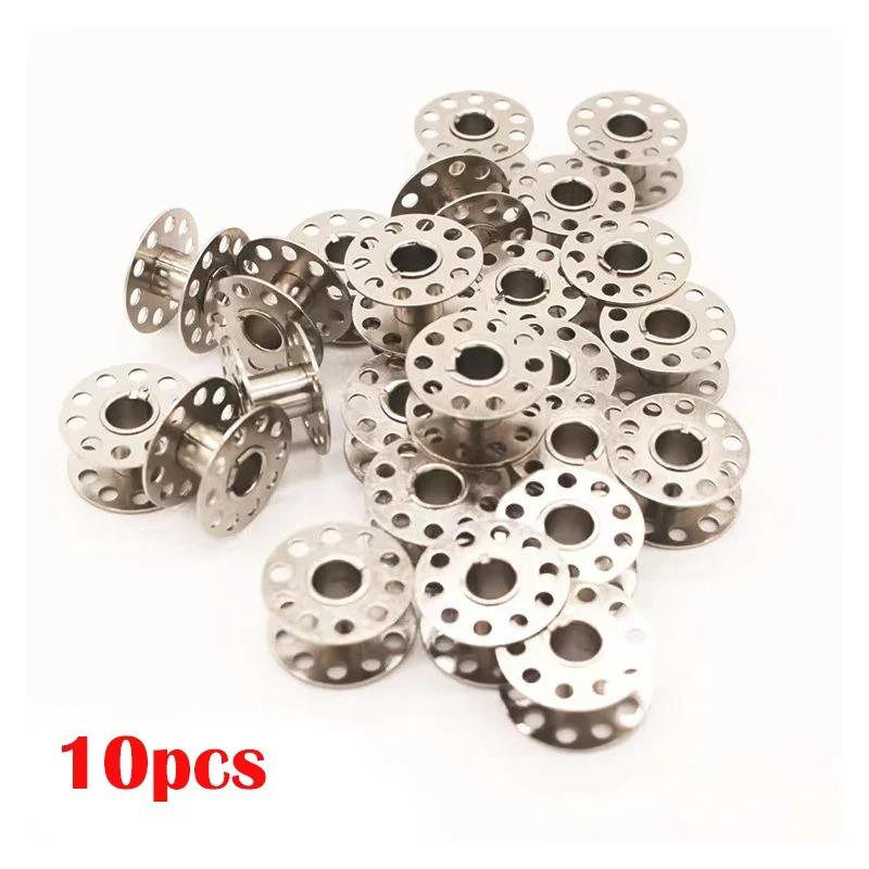 Metal Bobbins Empty Spool Stainless Steel Bobbins For Household Sewing Machine Brother Janome Singer Sewing Accessories 10-50pcs