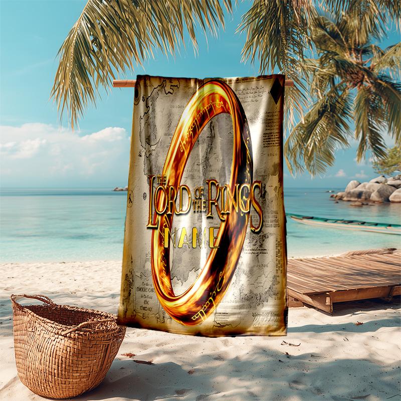 Personalized Customized Proof Beach Towel with The Fellowship of the Ring Pattern - Soft, Absorbent,quick-drying,perfect Swimming,camping&bathing