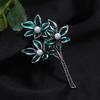 Exquisite retro green elegant classical brooch women's ethnic style coat cardigan corsage temperament versatile pin accessories