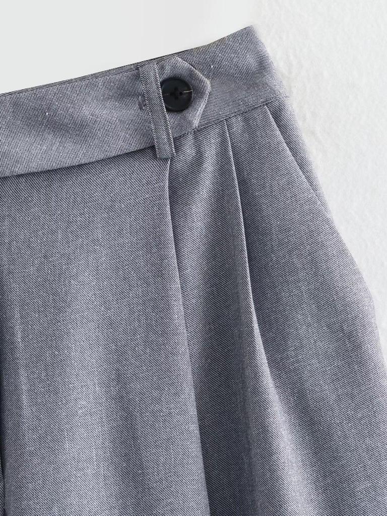 2024 Women's European and American Style Asymmetrical Neckline Vest & High Waist Pants Set