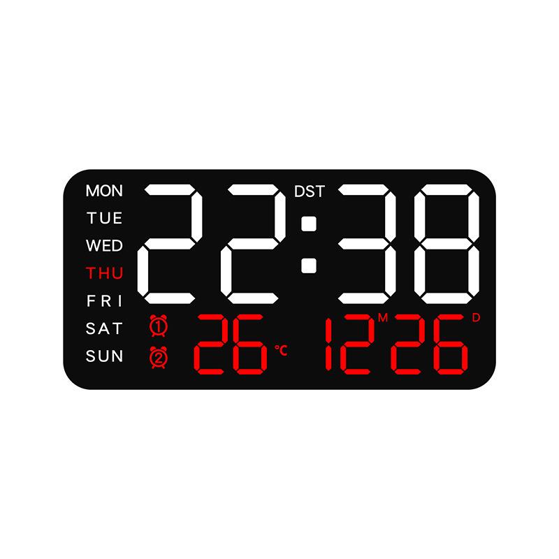 New Frameless Electronic Clock Multi Function Dual Purpose Clock Digital Clock Display Living Room Wall Clock