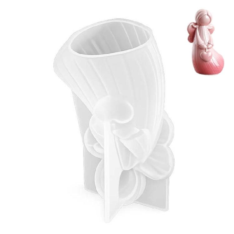 

Practical Figurine Molds Angel Shape Handmade Ornament Moulds Silicone Texture Suitable for Clay Wax and Resin Crafting S