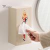Úložná schránka na ručníky na obličej Velkokapacitní prachotěsná přihrádka na papírové ubrousky připevněná na stůl/na stěnu Dekorace zásobníku papíru
