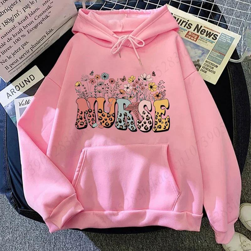 Coquette Nurse Stethoscope Bow Pink Hoodies Sweatshirt Gift for Nurse Bow Oversize Hoodie Nurs Pink Bow Hooded Hoodies for Women