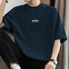Men's Summer Heavyweight Pure Cotton Crew Neck T-shirt, 260g, Short Sleeve, Loose Fit