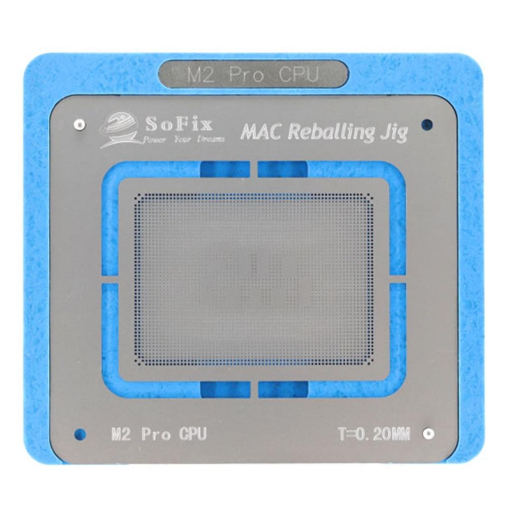 Sofix Upgrade M4 M2 Pro CPU Reballing Jig with Stencil BGA Reballing Kit Logic Board BGA reballing Magnetic Stencil for Macbook
