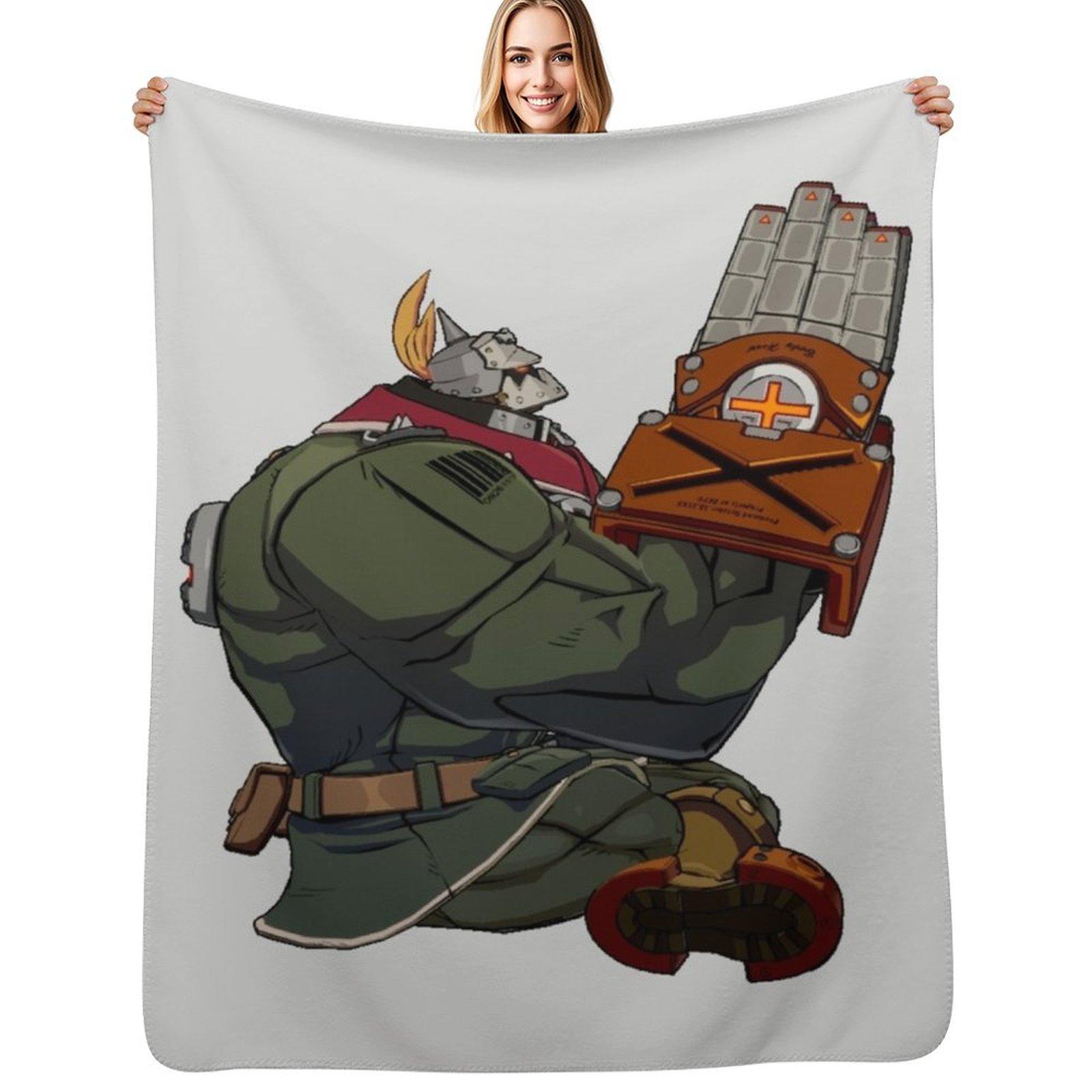 Guilty Gear - Potemkin Throw Blanket Decorative Soft Throw Blanket for Couch Sofa Size: 75*100cm, Weight: 230 GSM