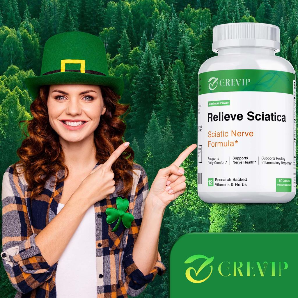 GREVIP Vitamin B Complex, containing alpha-lipoic acid extract, is suitable for adults and is designed to treat sciatic nerve discomfort.