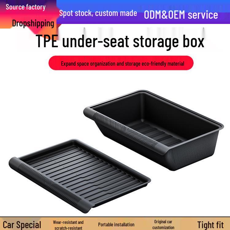 Under-Seat Storage Box for Tesla Model Y (Refresh Version) - Organizer Modification Accessories