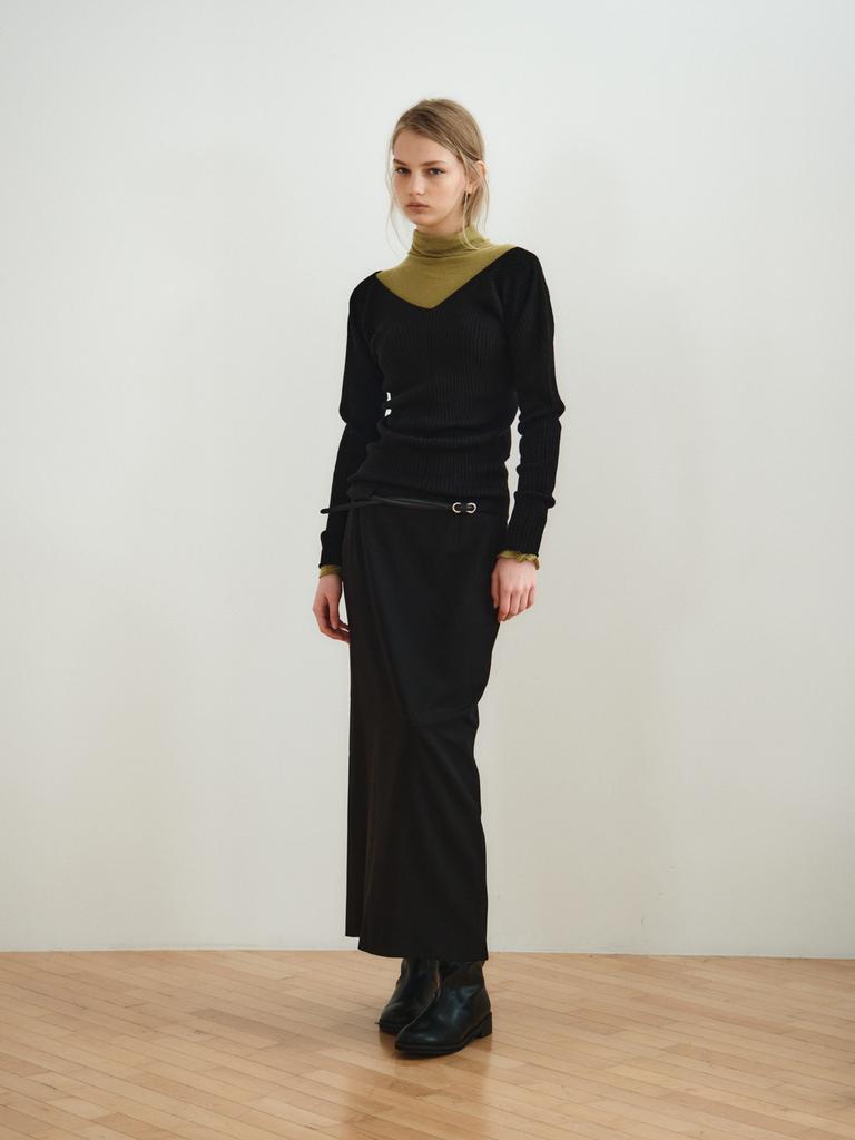 Reply Seamless Rib Top_Black