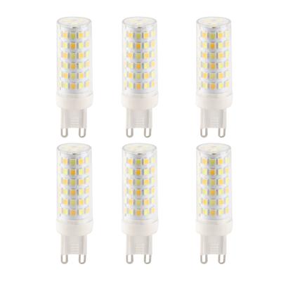 6PCS 77LED G9 Light Bulb 9W Small Ceiling Lamp Bulb 3 Light Color Wall Lamp Bulb for Home