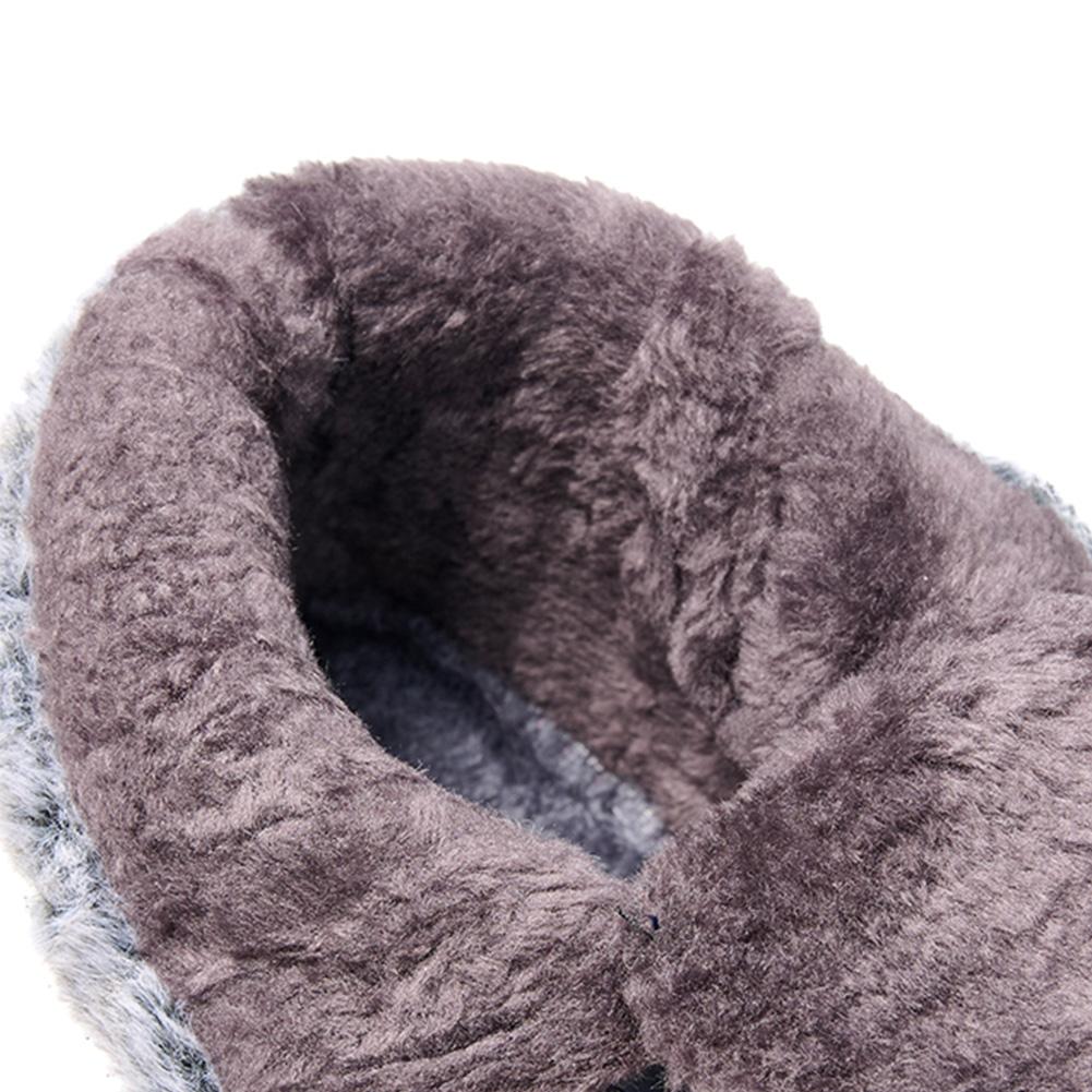 Women Winter Shoes Comfortable Slip on Boots Warm Fur Lined Waterproof Boots Thickened Outdoor Anti Slip Shoes Mid Calf