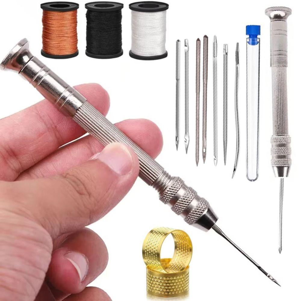 Multifunctional Leather Sewing Awl Set Handmade Leather Sewing Tools  for Shoes and Leather Repairs