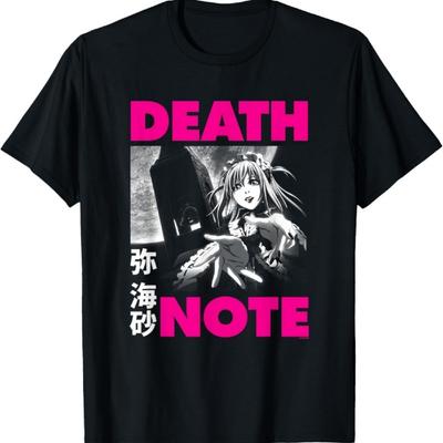 Death Note Misa with Bright Pink Logo Anime T-Shirt