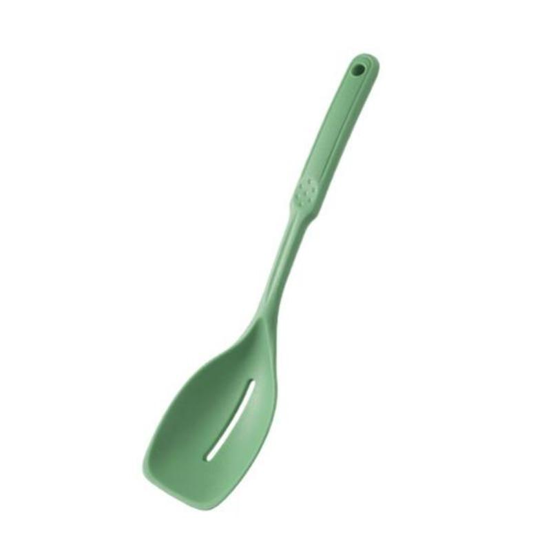 Large Silicone Cooking Spoon Spatula Kit Non-Stick Slotted Solid Spoon Set Hanging Hole Design