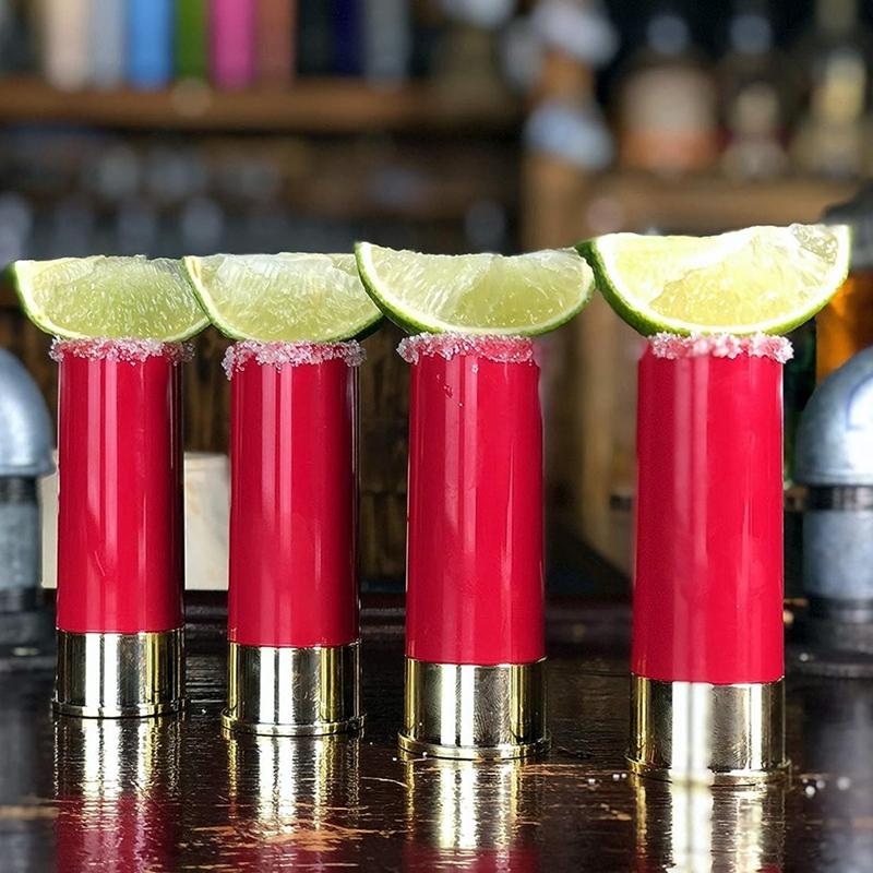 

4PCS 12 Gauge Shot Glasses Tequila Shot Glass Durable Easy To Use 9.2 X 3.2 X 3.6Cm