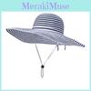 Summer Striped Bucket Hat With Large Brim For Women Sunshade And Stylish Comfort