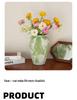 Wabi-Sabi Ink Splash Ceramic Vase: Elegant Retro Flower Arrangement for Living Room or Dining Table