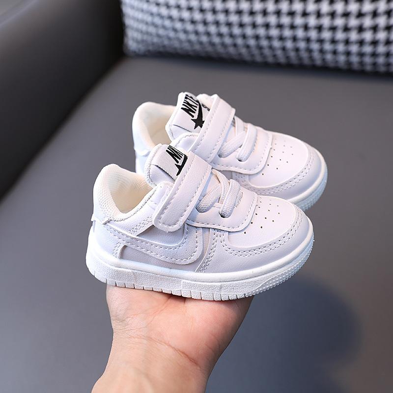 

Children s sneakers, sports shoes, toddler shoes for boys and girls, baby shoes, spring and autumn Korean-style white shoes for boys 16-20One Hand Shot5Double белый