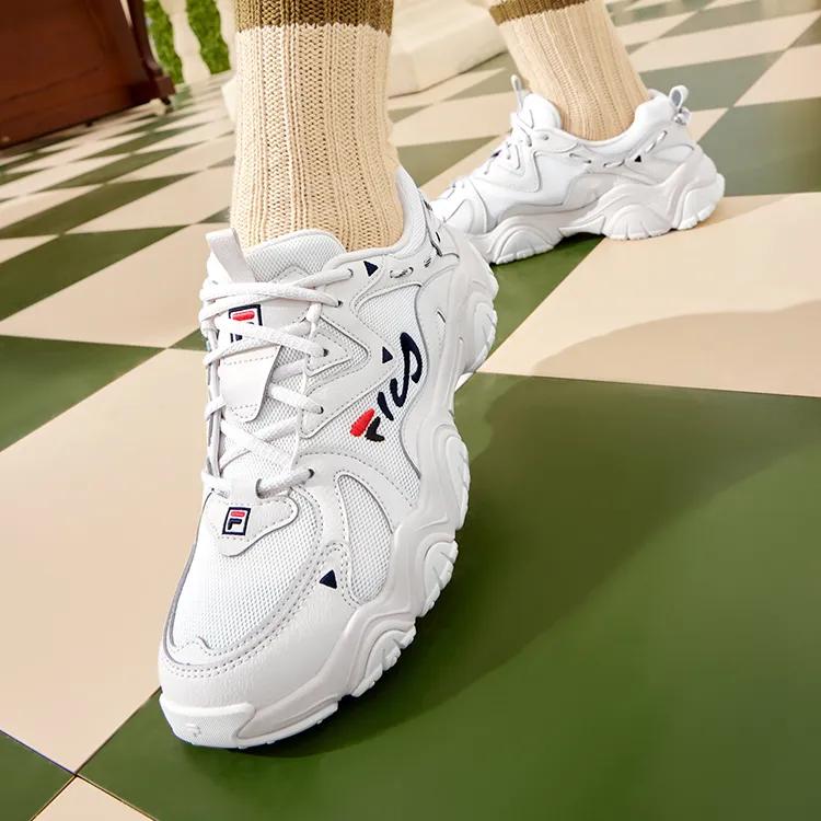 FILA Fluid 4 Lightweight Height Increasing Low top Casual Shoes Women's Antique White (Unisex) Casual Shoes F12W232127FAW