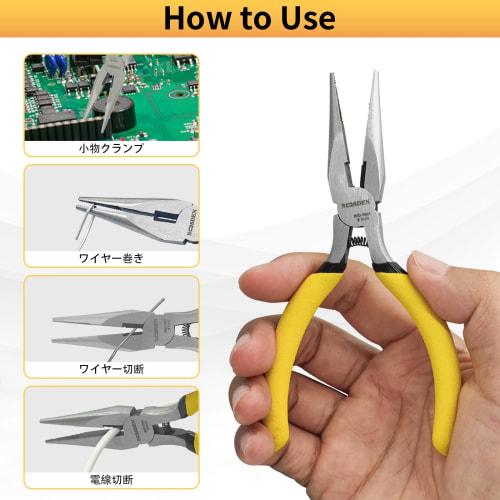 BOOSDEN Needle Nose Pliers, Fine Pointed Pliers, Accessory Pliers, Lightweight and Compact, Craft Tools for Precision Work and Jewelry Making, 10-Piec