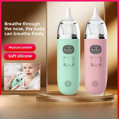 Baby Nose Suction Baby Children Silicone Through Snuff Snuff Cleaner Music Soothing Electric Nose Suction