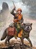 Master Box 1/24 Scale Humanity's Final War Series 8: Girl Riding a Wolf, The Last Bridge, Plastic Model, MB24086 (Human)