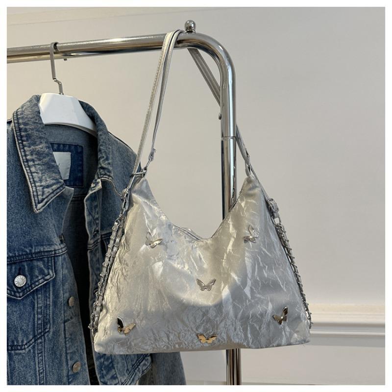 Fashion butterfly decoration personalized shoulder bag women's large-capacity casual versatile messenger bag multi-functional commuter backpack