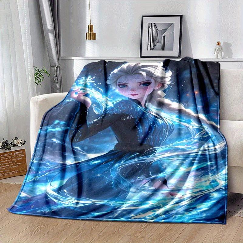 1pc Frozen Printing Blanket - Soft, All-Season Throw for Living Room, Bedroom,Personalized Gift with Adorable Cartoon Design