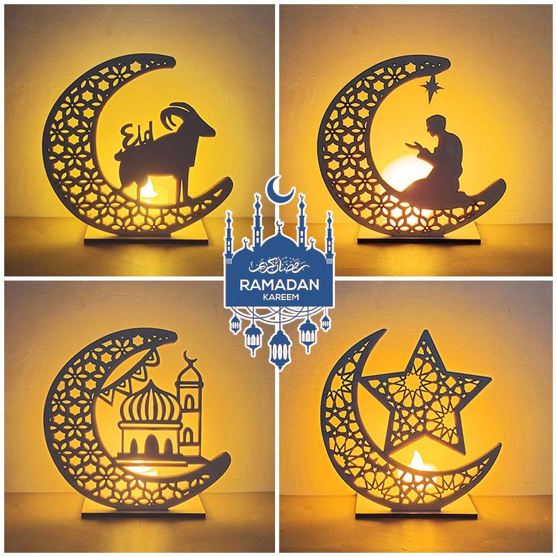 Ramadan Lantern Eid Ramadan Decoration Lamp EID Mubarak Lantern Islamic Muslim Party Decor Festival Table Light Supplies