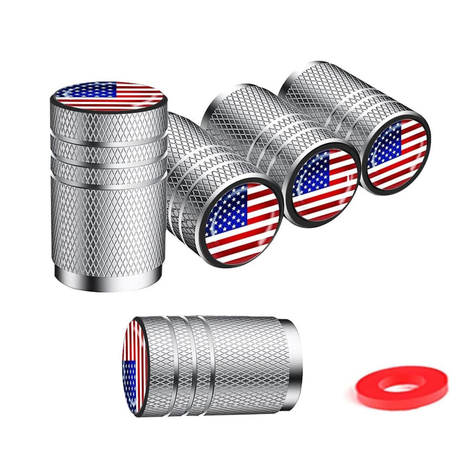 

Крышка стержня шины 4 шт., металлическая крышка для шин с пластиковым вкладышем, устойчивая к утечкам для легковых и грузовых автомобилей 4 шт. One Size