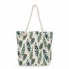 Feather print thick rope single-shoulder beach bag 7221