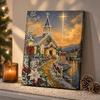 Faux Pearl Painting for Adults Christmas Church Art Kit, DIY 15.75 Easy X 11.81 Inch Beginners Craft Adults, Relaxing Home Decor Sparkling Gemstone