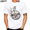 Father Takes Son Ride A Motorcycle Print T-Shirt Summer Men Short Sleeve Funny Bike Soprt White Casual Tops Hip Hop Boy Tees