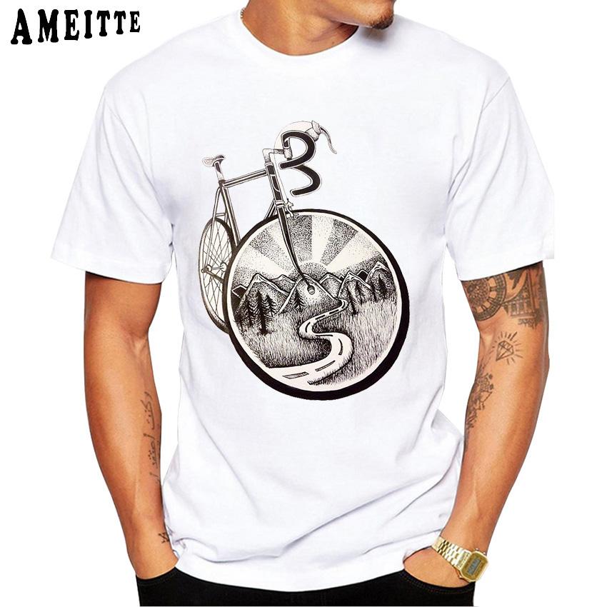 Father Takes Son Ride A Motorcycle Print T-Shirt Summer Men Short Sleeve Funny Bike Soprt White Casual Tops Hip Hop Boy Tees