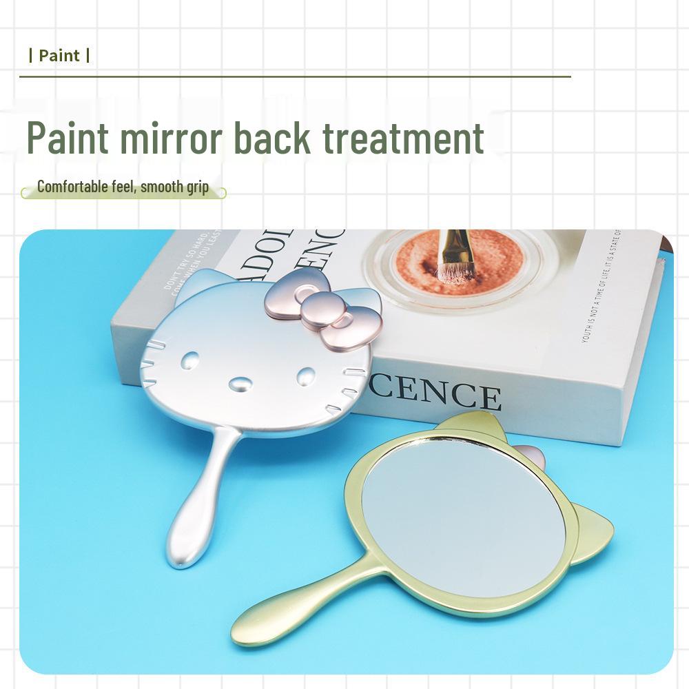 Specchio per Trucco da Mano Grande Dipinto con Gatto
