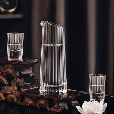 125ml Wine Decanter Baijiu Kettle Stripes Wine Separator 20ml European Style Baijiu Vertical Spirits Cups Transparent Wine Cup