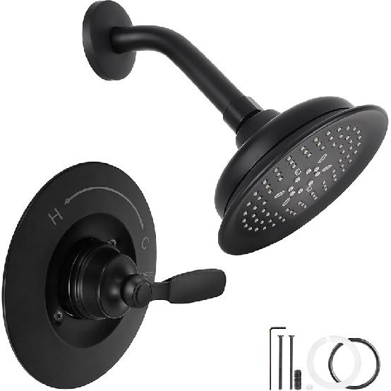 T14032-BL Matte Black Shower Handle, Metal, Compatible with Delta Shower Trim Kit 14 Series, Compatible with RP46074, Fits R10000 Series Valves