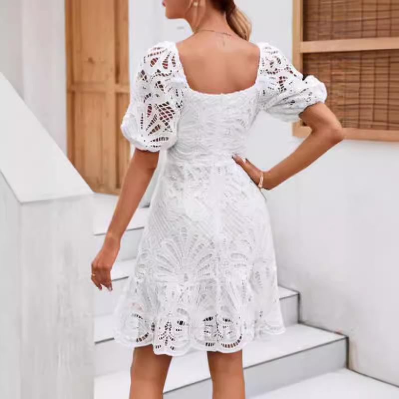 Short Lace Summer Dresses Summer Sheer Knit Lace Short Dress