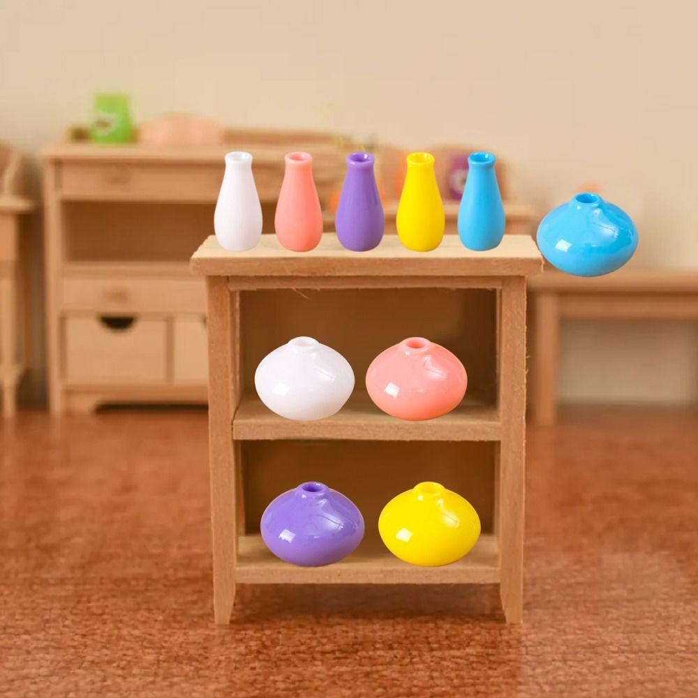 Simulation Color Doll House Vase DIY Miniature Figurines Creative Small Vase