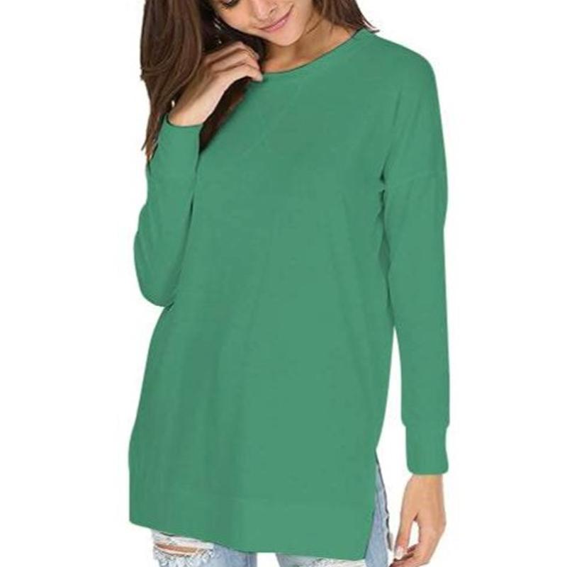 New All-match Long-sleeved T-shirt Solid Color Round Neck Casual Top Women's Autumn Bottoming Long-sleeved Underwear DB3007