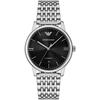 Minimalist Black Stainless steel/Silver Men's Quartz Watch AR60081
