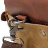Vintage Oil Waxed Canvas with Crazy Horse Leather Briefcase European-American Men'S Bag Vintage Single Shoulder Crossbody Tote