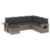 VidaXL Salon de Jardin avec Coussins 7 pcs, Canapés de Terrasse, Ensemble de Meubles de Patio, Mobilier d'Extérieur, Gris 3220499